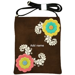 Shoulder Sling Bag: Big Flowers