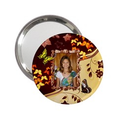 brown and tan butterfly hand mirror - 2.25  Handbag Mirror