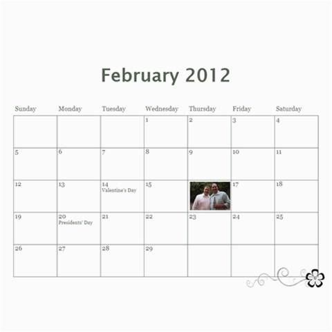 Calendar 1 By Sandra Oldham Feb 2012