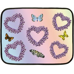 floral heart mini blanket - Fleece Blanket (Mini)