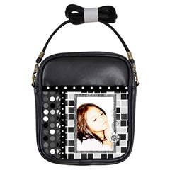 girls sling bag - black