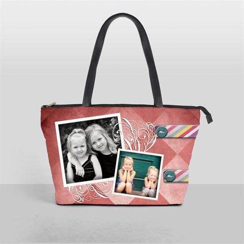 Pink Diamond Shoulder Handbag By Amanda Bunn Front