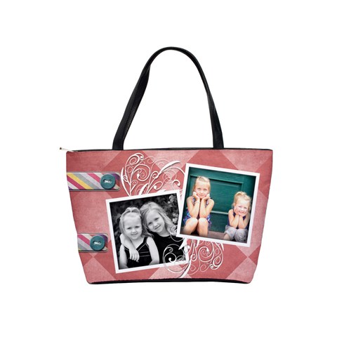 Pink Diamond Shoulder Handbag By Amanda Bunn Back