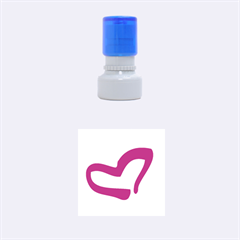heart1 - Rubber Stamp Round (Small)