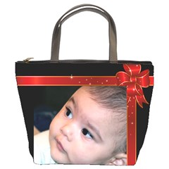 Red And Black Bucket Bag