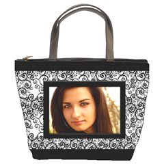 Black And White Bucket Bag
