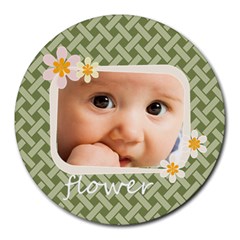 flower  - Collage Round Mousepad