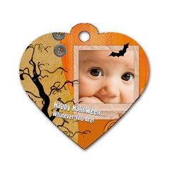 halloween - Dog Tag Heart (One Side)