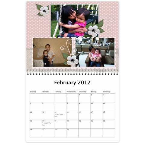 2012 Calendar By Trinh Feb 2012