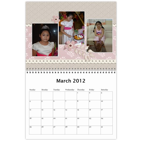 2012 Calendar By Trinh Mar 2012