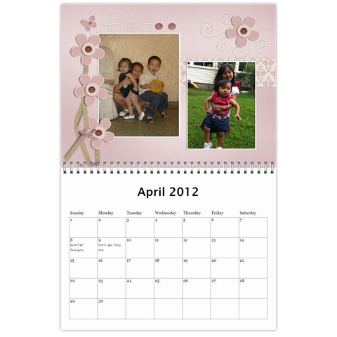 2012 Calendar By Trinh Apr 2012