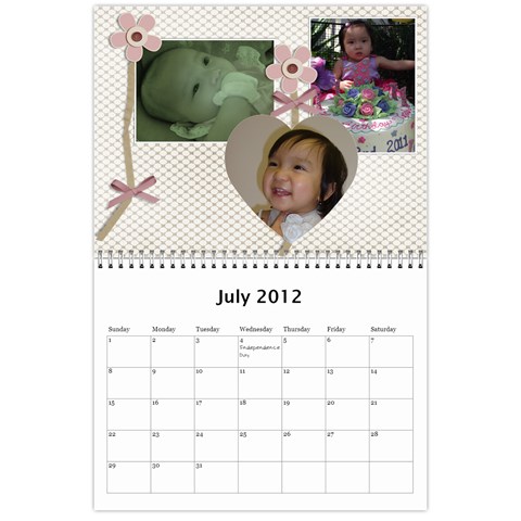 2012 Calendar By Trinh Jul 2012