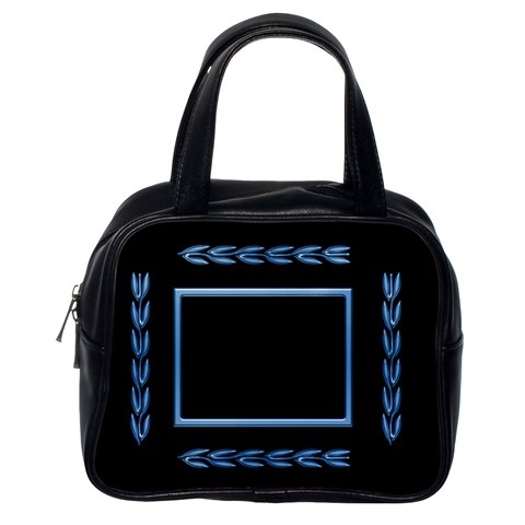 Blue And Black Classic Handbag By Deborah Front