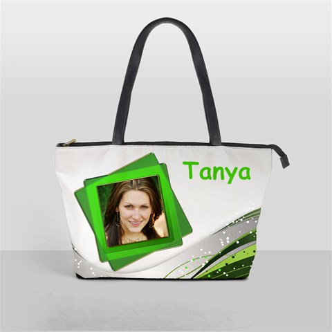 Named Green And Silver Shoulder Bag By Deborah Front