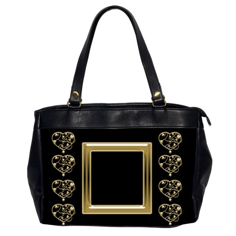 Black And Gold (2 Sided) Oversized Bag By Deborah Front