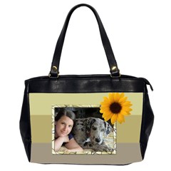 Sunflower delight(2 sided) oversized Bag - Oversize Office Handbag (2 Sides)