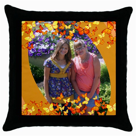 Gold Butterfly Pillow Case By Kim Blair Front