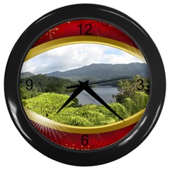 Red and Black Clock - Wall Clock (Black)