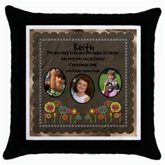 keiths pillow - Throw Pillow Case (Black)