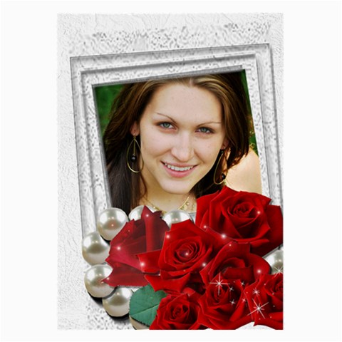 Red Roses Large Glass Cloth (2 Sided) By Deborah Front