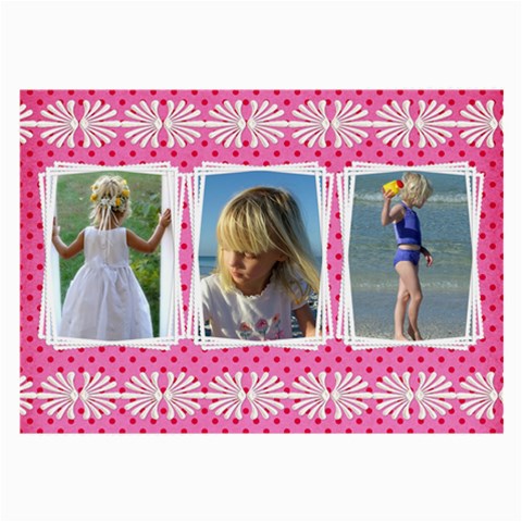 Pretty Pink Large Glass Cloth (2 Sided) By Deborah Front