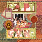 Autumn Happy Thanks Giving - ScrapBook Page 12  x 12 