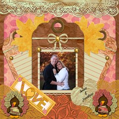 Autumn Love - ScrapBook Page 12  x 12 