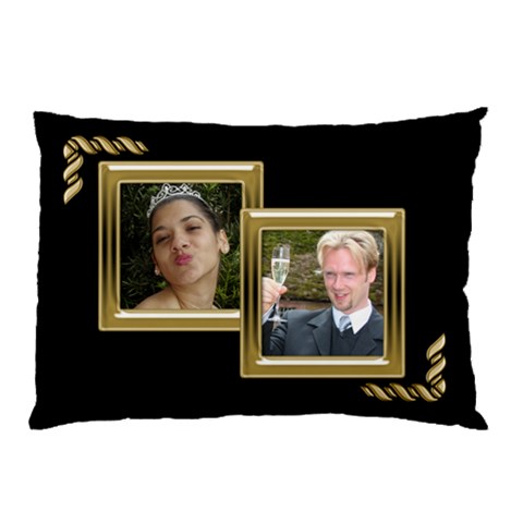 Black And Gold Pillow Case By Deborah 26.62 x18.9  Pillow Case