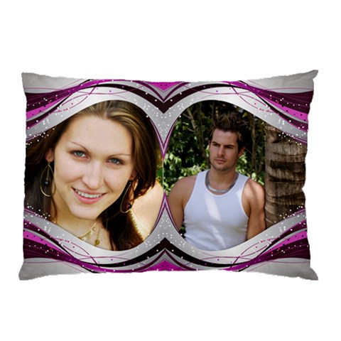 Pink Wave Pillow Case By Deborah 26.62 x18.9  Pillow Case