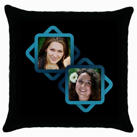 Aqua Throw Pillow By Deborah Front