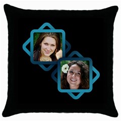 Aqua Throw Pillow (5 styles) - Throw Pillow Case (Black) Aqua Throw Pillow (5 styles) - Throw Pillow Case (Black)