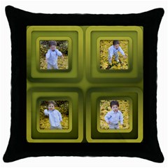 Gold Throw Pillow - Throw Pillow Case (Black)