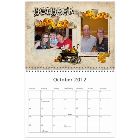 Dads Calender By Lise Oct 2012