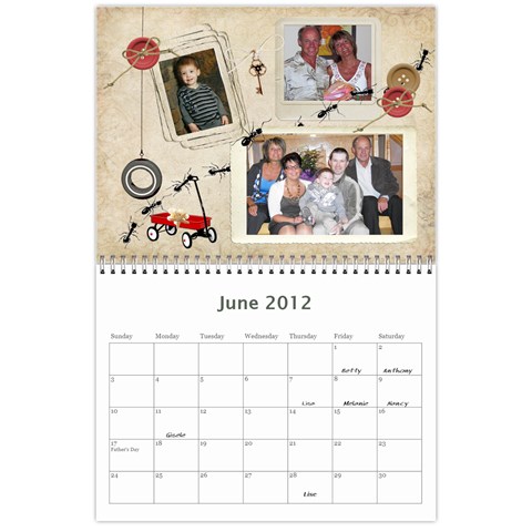 Dads Calender By Lise Jun 2012