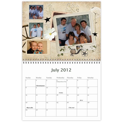 Dads Calender By Lise Jul 2012