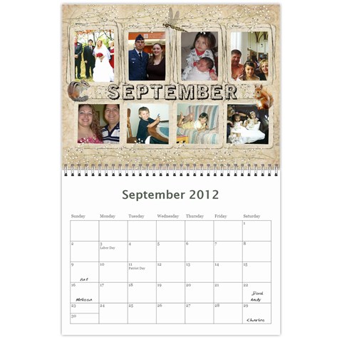 Dads Calender By Lise Sep 2012