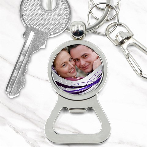 Purple Wave Bottle Opener Key Chain By Deborah Front