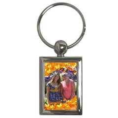gold butterfly key chain - Key Chain (Rectangle) gold butterfly key chain - Key Chain (Rectangle)