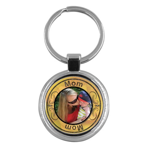 Mom Round Key Chain By Lil Front