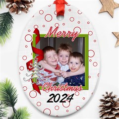 Oval Christmas ornament 2024 B - Ornament (Oval)