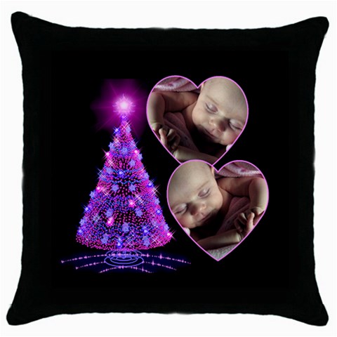 O  My Christmas Tree Thow Pillow Pink By Deborah Front