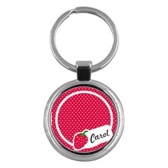 Round Key-chain strawberries 01 - Key Chain (Round)