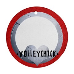 Volleyball- round ornament (2 sides) - Round Ornament (Two Sides)