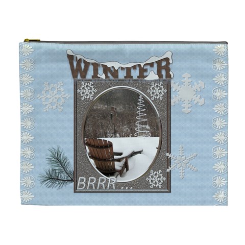 Winter Wonderland Xl Cosmetic Bag By Lil Front
