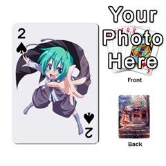 Touhou Playing Card Deck Reimu Back - Playing Cards 54 Designs (Rectangle)