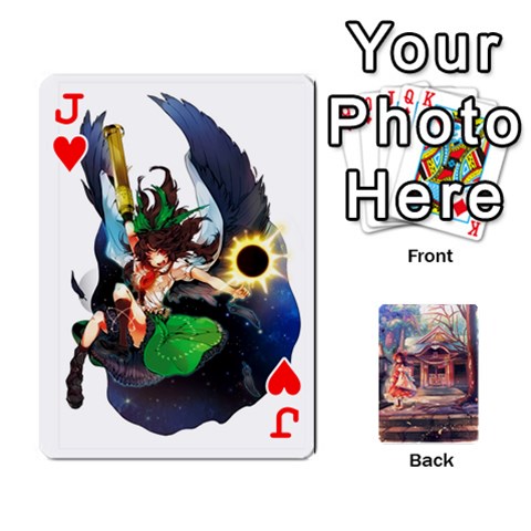 Jack Touhou Playing Card Deck Reimu Back By K Kaze Front - HeartJ