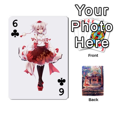 Touhou Playing Card Deck Reimu Back By K Kaze Front - Club6