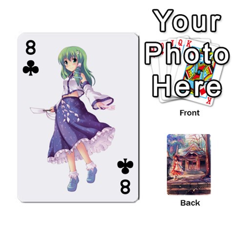 Touhou Playing Card Deck Reimu Back By K Kaze Front - Club8