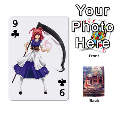 Touhou Playing Card Deck Reimu Back By K Kaze Front - Club9