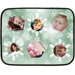 Ice Green Snowflake Mini Blanket - Fleece Blanket (Mini)